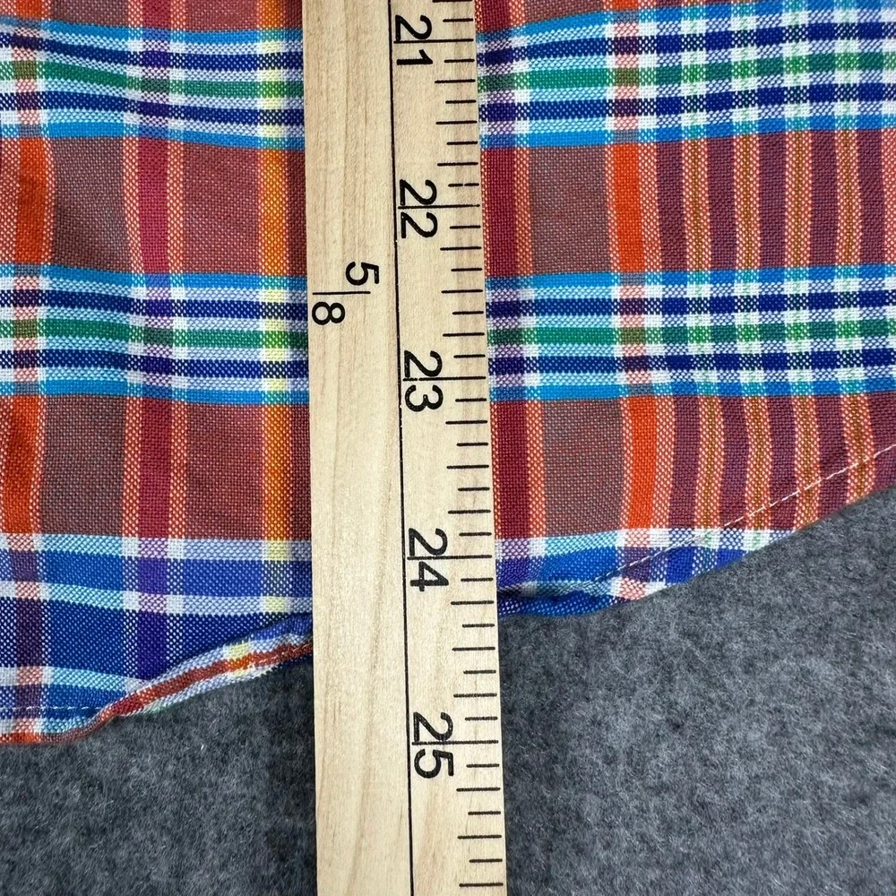 Ralph Lauren Boys Plaid Short‎ Sleeve Button Down Shirt Large (14-16) Colorful